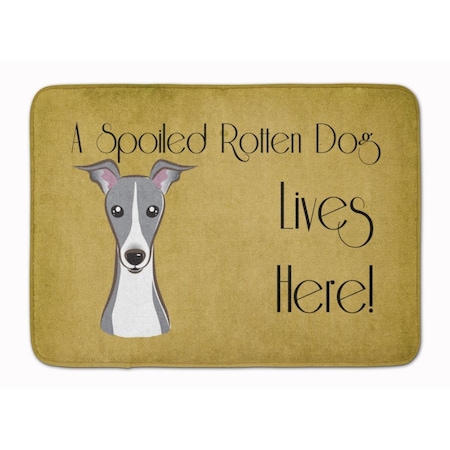 Carolines Treasures Italian Greyhound Spoiled Dog Machine Washable Memory Foam Mat BB1484RUG